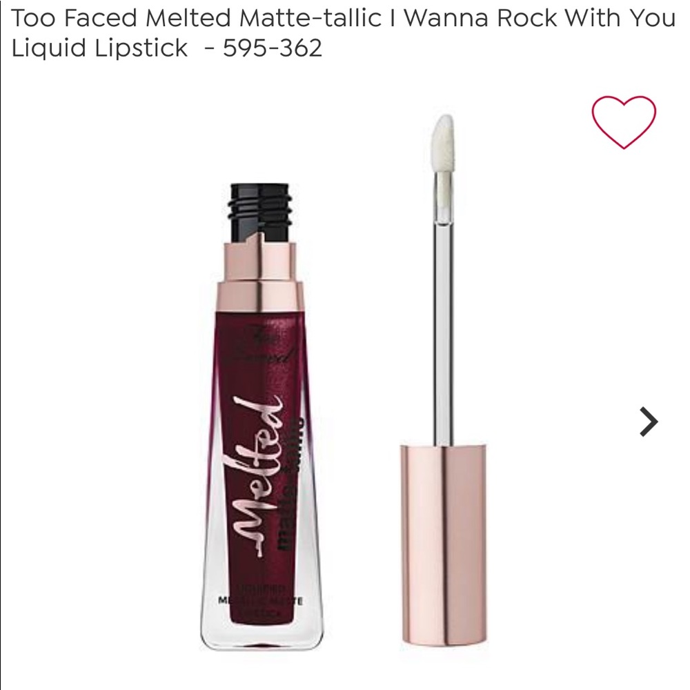 Too Faced Melted Matte-tallic Liquid Lipstick New
